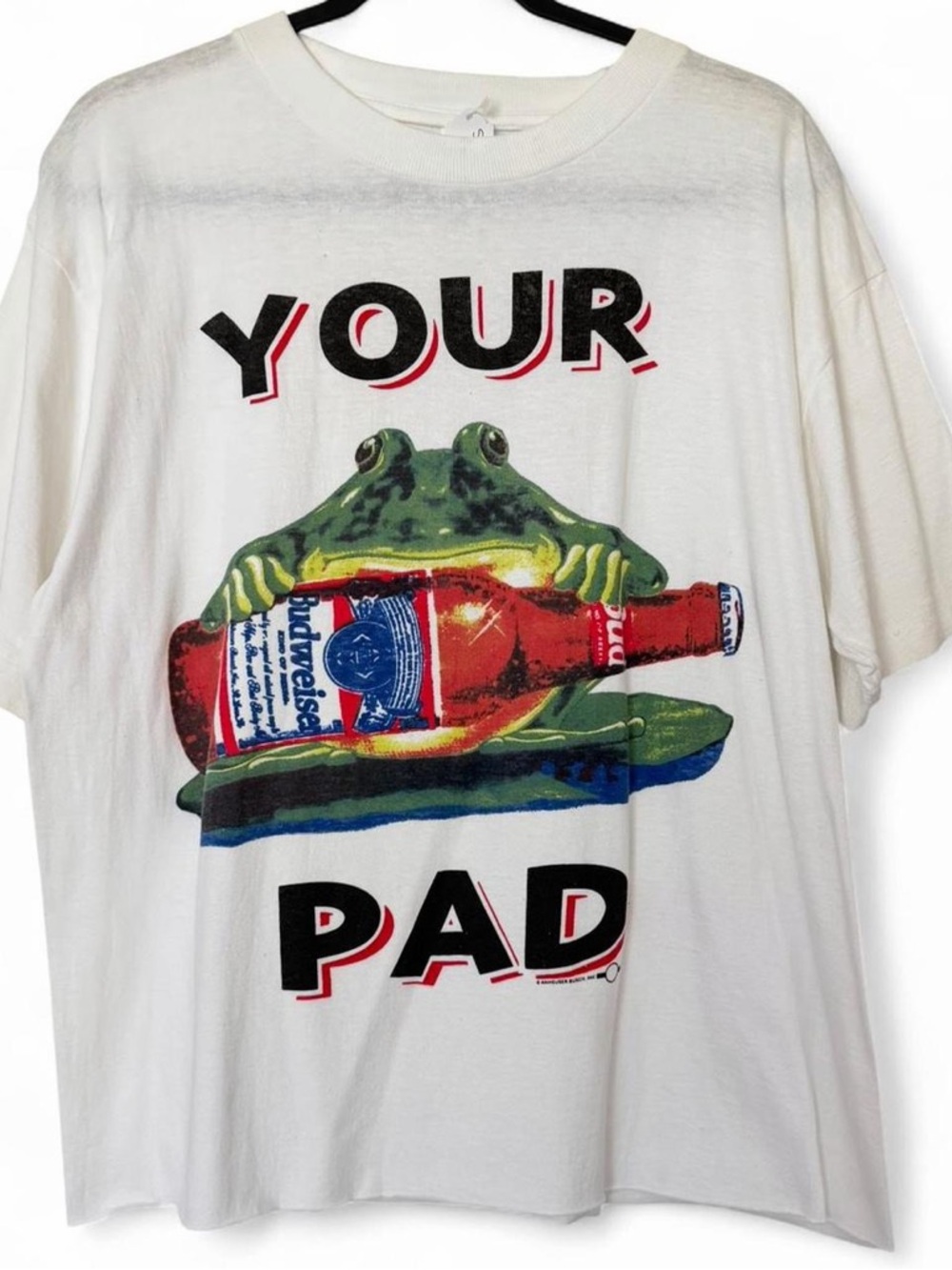 Vintage Budweiser Frogs beer alcohol graphic t-shirt size XL